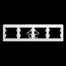 РАМКА Schneider-electric GSL000104 GLOSSA 4-постовая, горизонтальная, БЕЛЫЙ