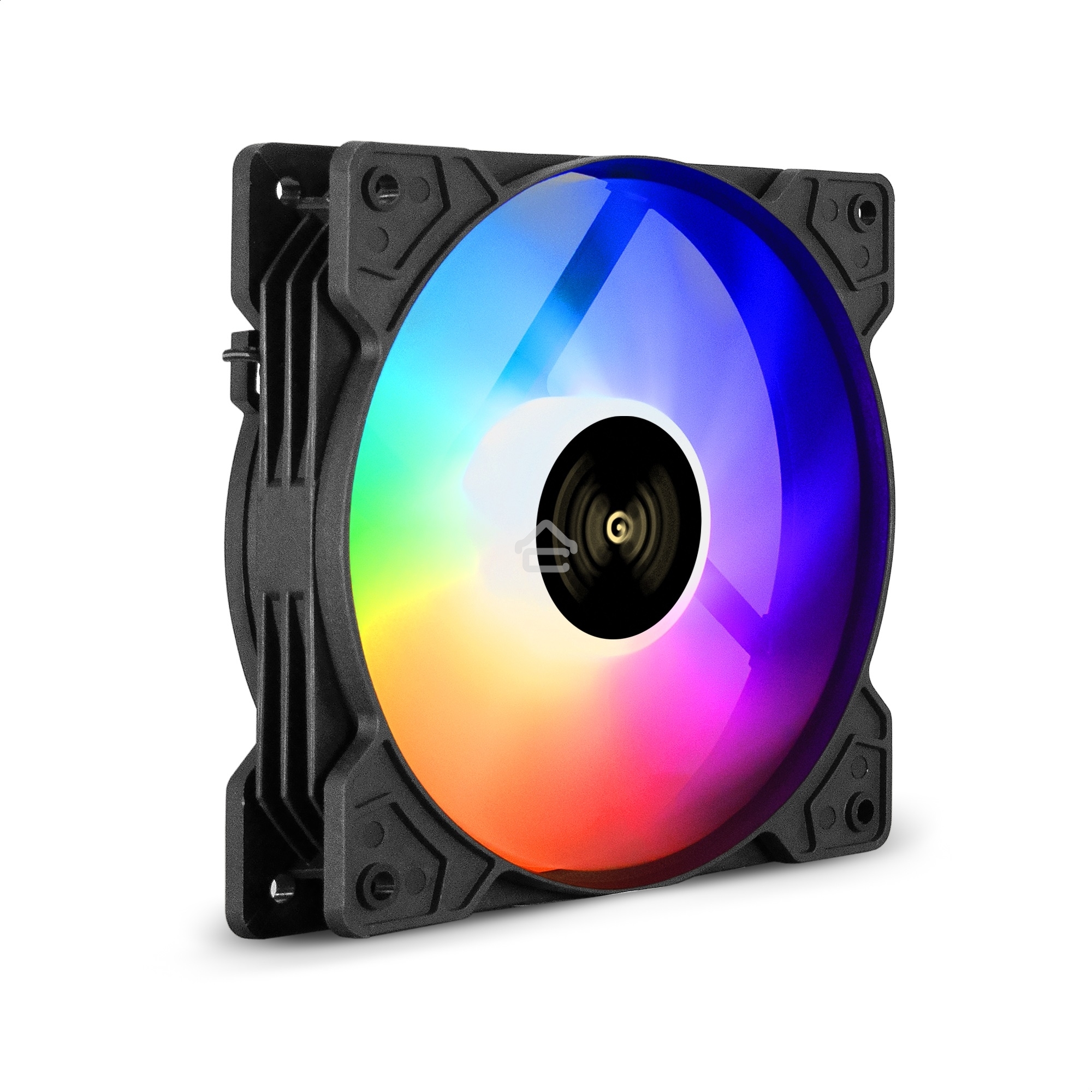 Вентилятор для корпуса ExeGate EX12025H3P4PMY-PWM.ARGb черный, 120 мм, 1800 об/мин, 26 дБ, 4 pin