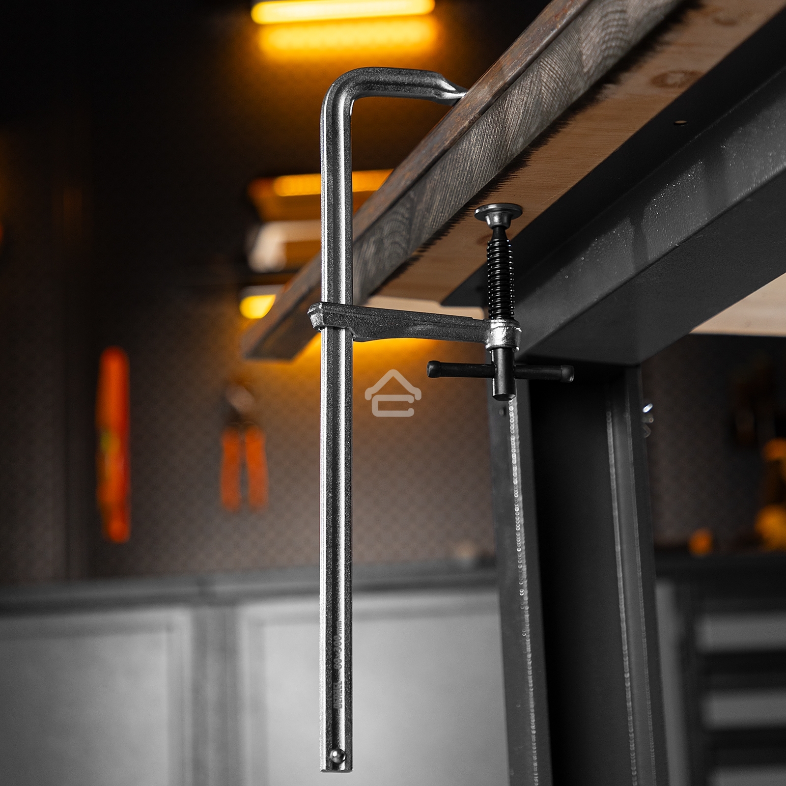 Струбцина Denzel F-образная, 80x300 мм, кованая