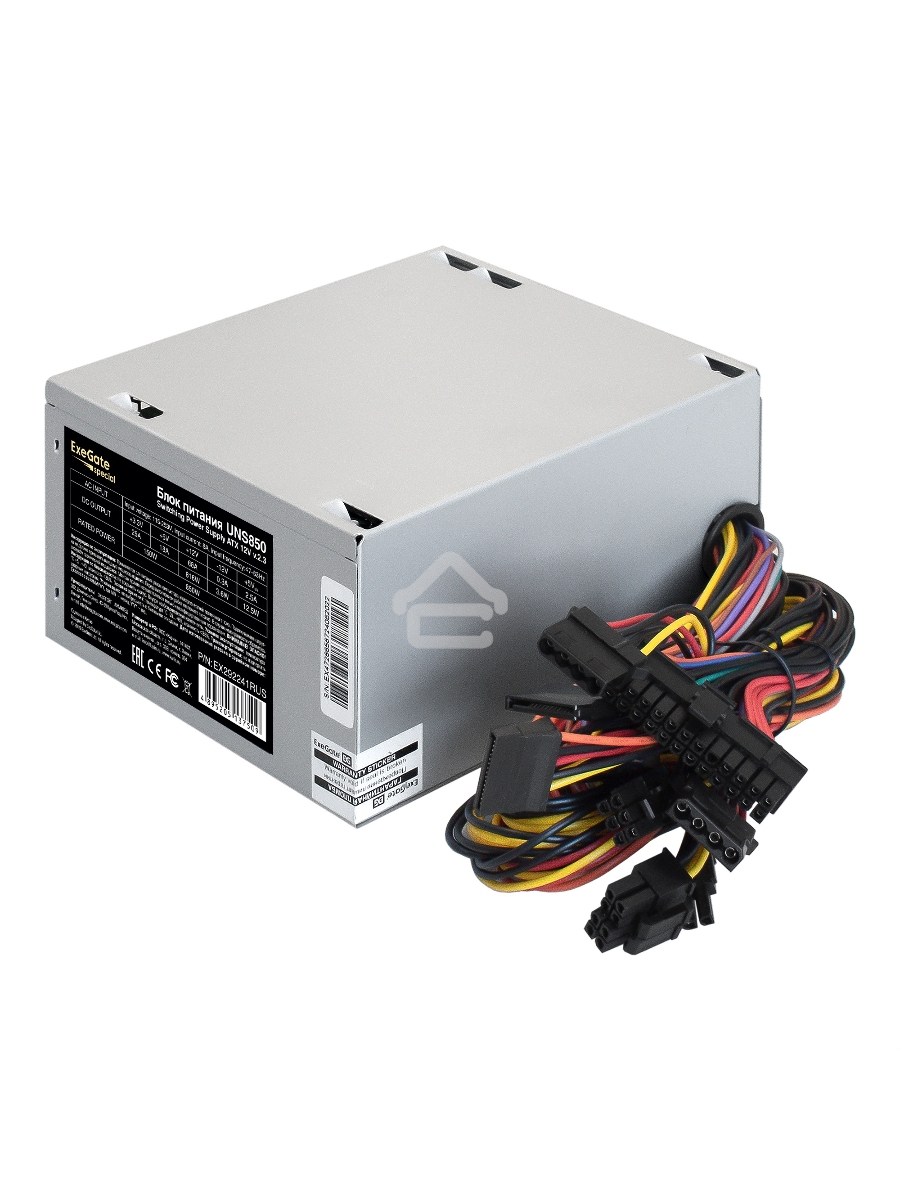 Блок питания ExeGate UNS850 (EX292241RUS-PC), 850W, 120мм, серебряный