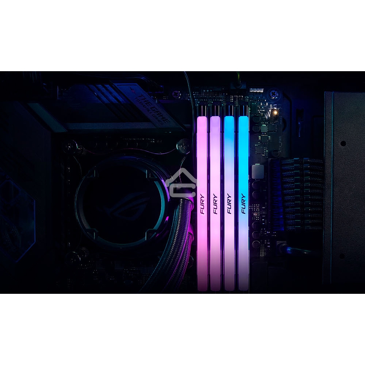 Оперативная память Kingston Fury Renegade, DDR5, 16GB (1x16GB), 6800MHz, CL36, DIMM, радиатор, RGB, серебристый