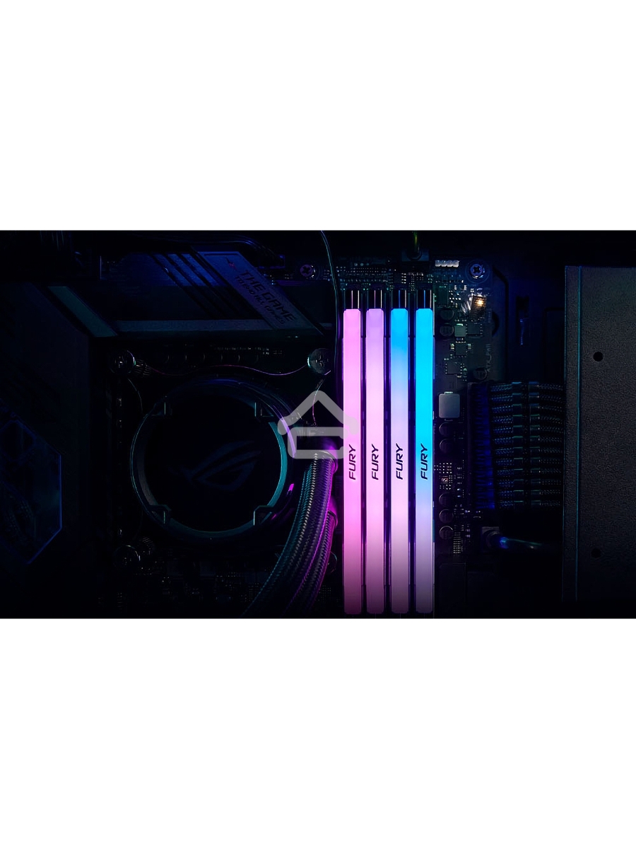 Оперативная память Kingston Fury Renegade, DDR5, 16GB (1x16GB), 6800MHz, CL36, DIMM, радиатор, RGB, серебристый