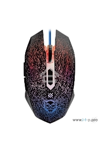 Мышь проводная Defender Shock GM-110L черный, 3200 dpi, USB, кнопки - 6