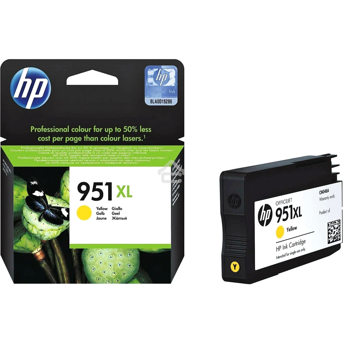 Картридж струйный HP 951XL CN048AE желтый для HP OJ Pro 8100/8600 (1500стр.)