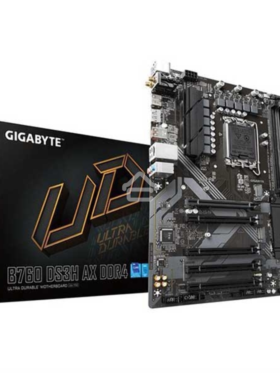 Материнская плата Gigabyte B760 DS3H, LGA 1700, Intel B760, 4xDDR5, 4xSATA, 2xM.2, 1xPCIe 4.0 x16, 4xPCIe 3.0 x1, 1xHDMI, 1xDP, 1x 1Gb LAN, 1xUSB 3.2 Gen 2, 1xUSB 3.2 Gen 2x2, 4xUSB 2.0, 3x3.5 мм, 7.1, ATX