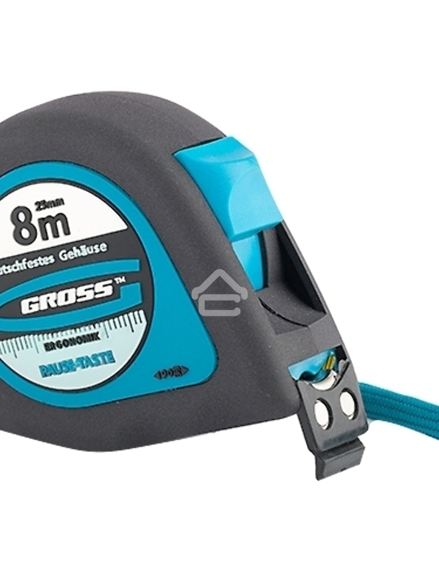 Рулетка GROSS 31104''ergonomisch'' 8м x 25мм магнитный обрезиненный зацеп