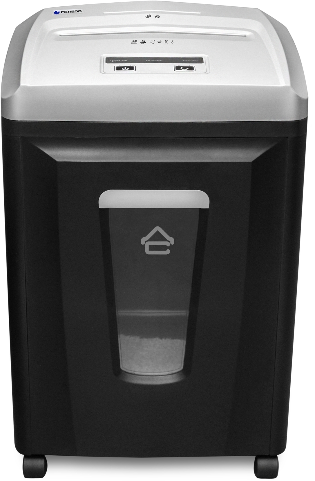 Шредер ГЕЛЕОС УП21-7+фрагменты 0,8х 1 мм., 23 литра, 7 листов, класс секретности P-7.