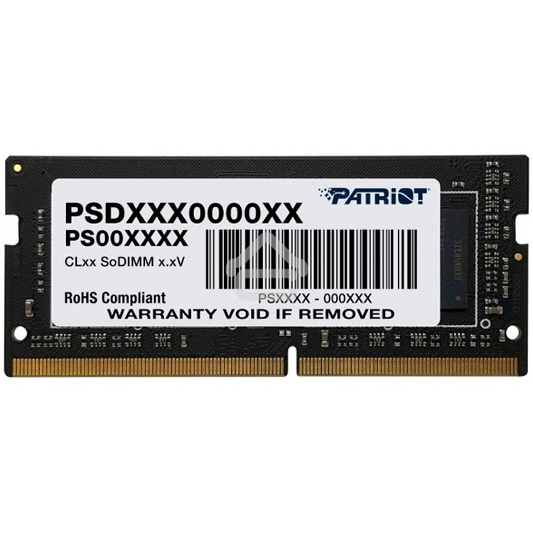 Оперативная память Patriot Signature, DDR4, 32GB (1x32 GB), 3200 MHz, CL22, SO-DIMM