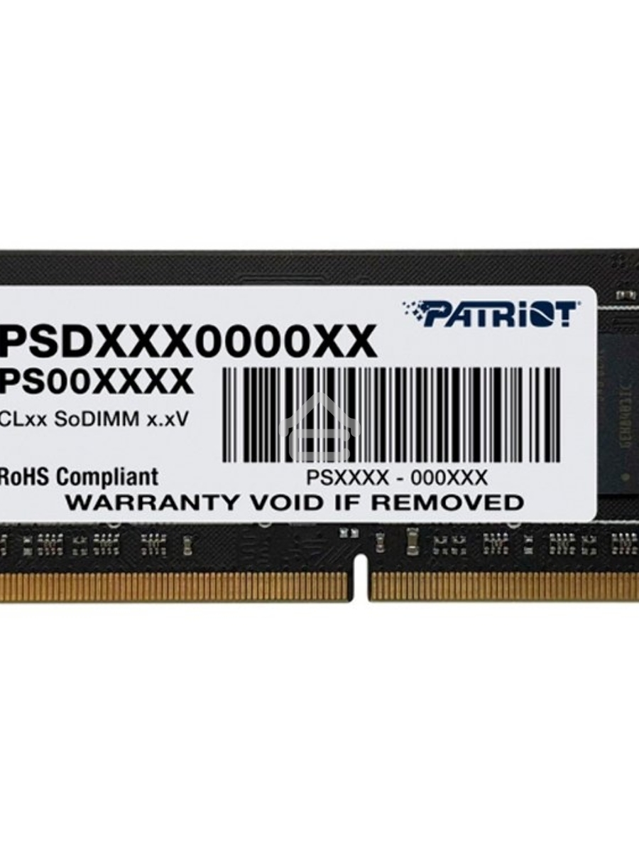 Оперативная память Patriot Signature, DDR4, 32GB (1x32 GB), 3200 MHz, CL22, SO-DIMM