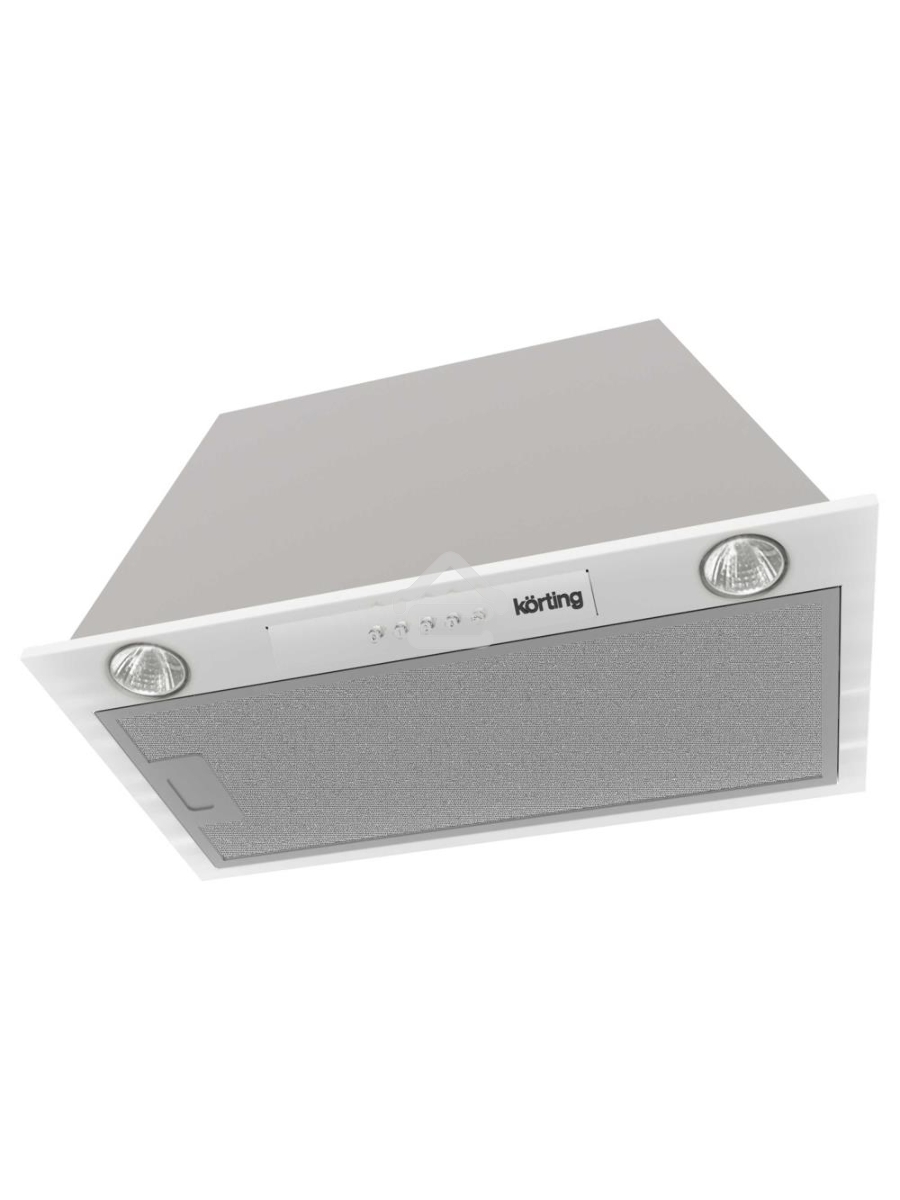 Встраиваемая вытяжка Korting KHI 6530 X / 60 см, 450 м3/ч, механическое управление, 3 режима, угольный фильтр в комплекте, нержавеющая сталь