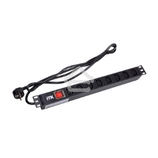 Блок ITK PH12-8C131 PDU 8 розеток C13 с LED выкл,1U, шнур 2м вилка нем.ст