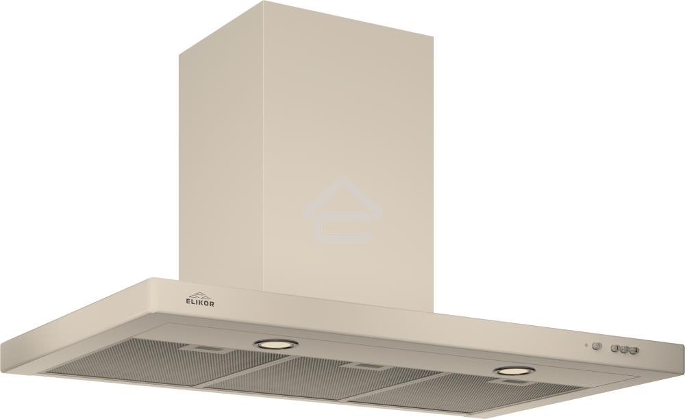 Вытяжка каминная Elikor Квадра 90П-650-К3Д топленое молоко, 90 см, 650 куб. м/ч, 56 дБ