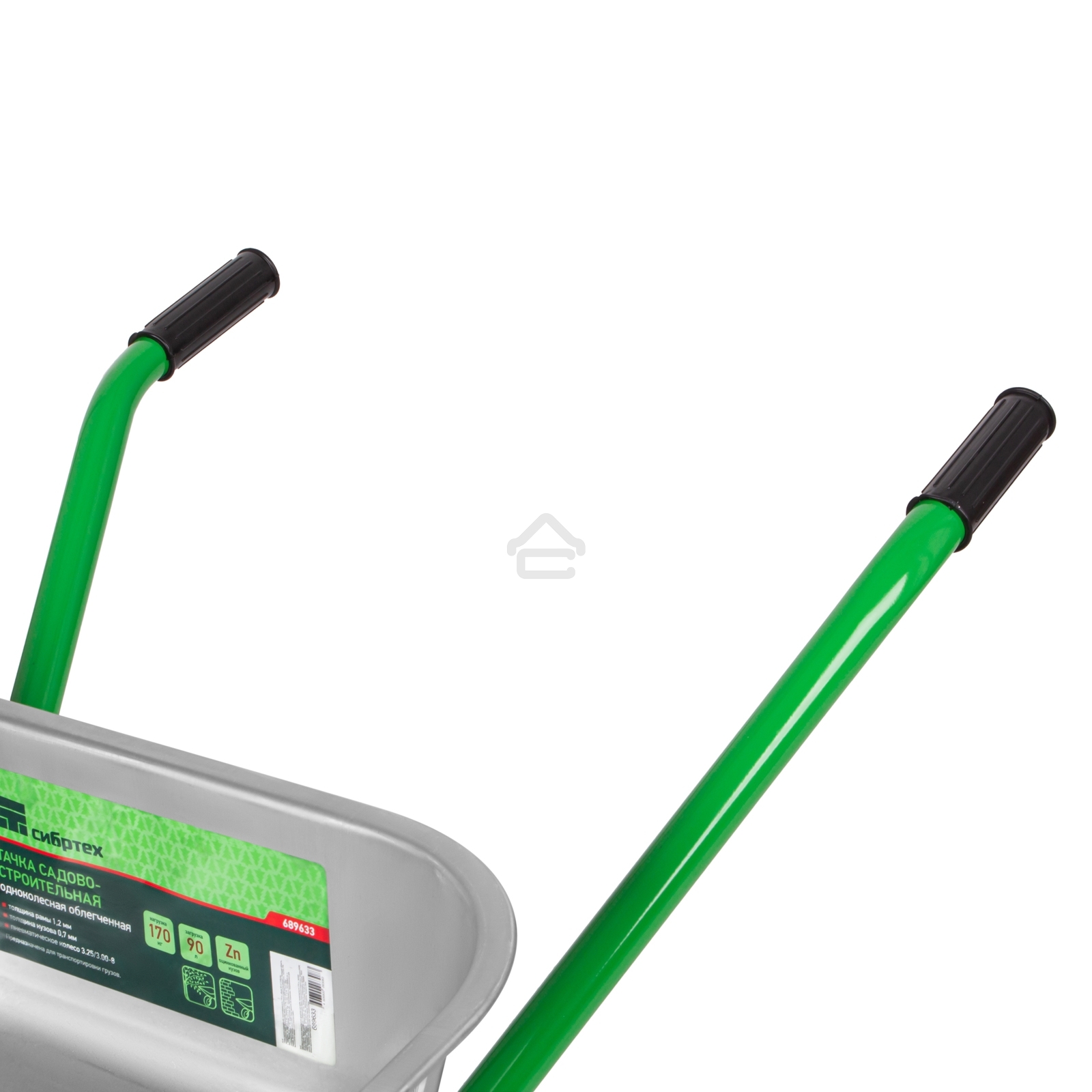 Тачка садово-строительная Сибртех, грузоподъемность 170 кг, обьем 90 л