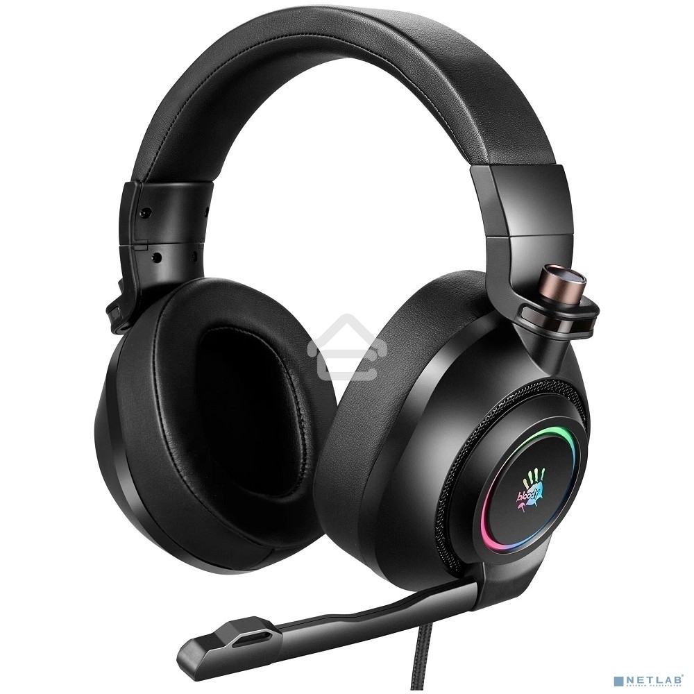 Наушники с микрофоном A4Tech Bloody G580 черный 2м мониторные USB оголовье (G580 USB /BLACK)