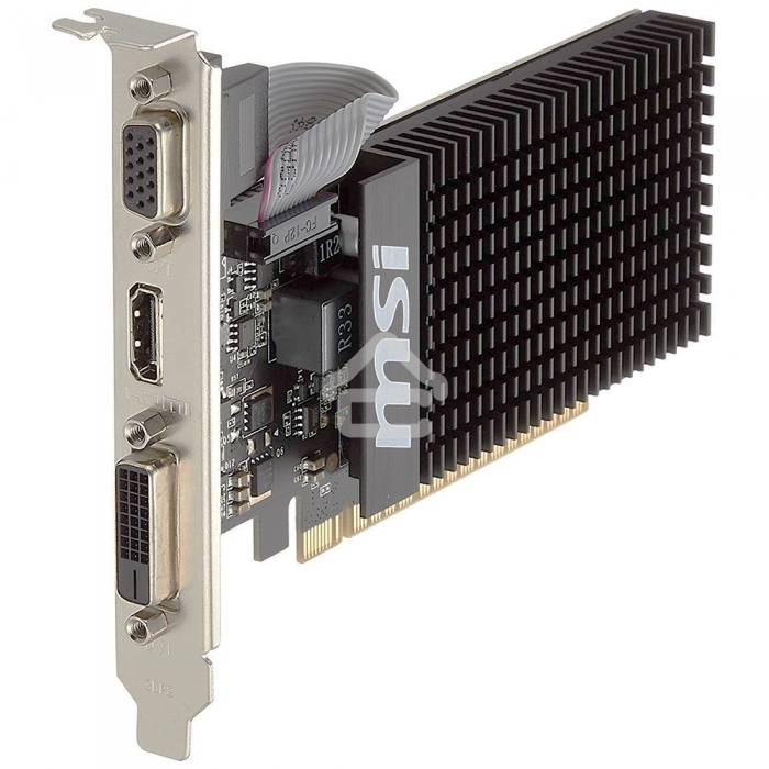 Видеокарта MSI PCI-E GT 710 2GD3H LP nVidia GeForce GT 710 2048Mb 64bit DDR3 954/1600 DVIx1/HDMIx1/CRTx1/HDCP Ret low profile