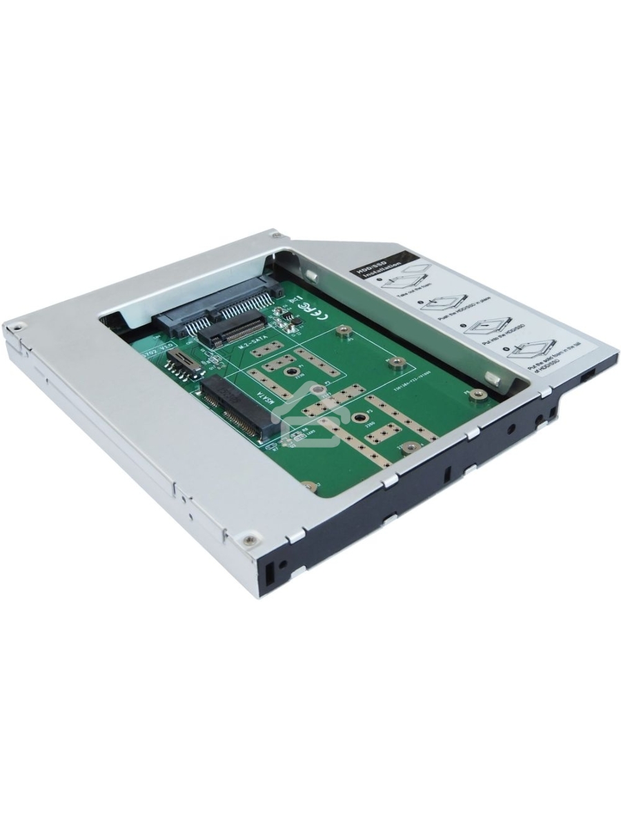 Сменный бокс для HDD/SSD AgeStar SMNF2S SATA металл серебристый 2.5