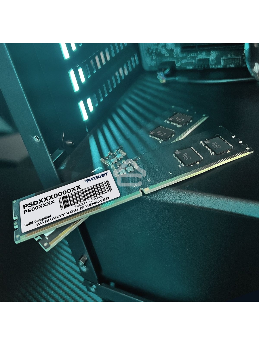 Оперативная память Patriot Signature, DDR5, 16GB (2x8 GB), 4800 MHz, CL40, DIMM