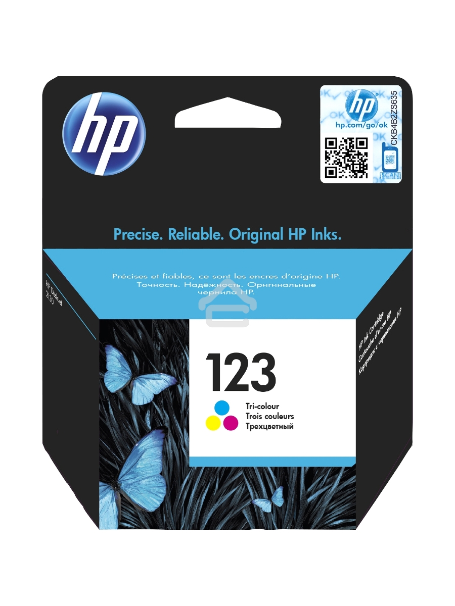 Картридж струйный HP 123 F6V16AE многоцветный, 100 стр., для HP DJ 2130