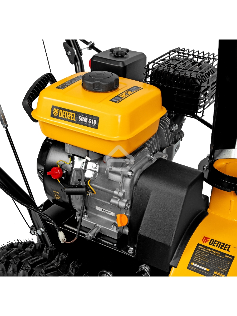 Бензиновая снегоуборочная машина SBM 610, 212cc, ручной старт, фара Denzel