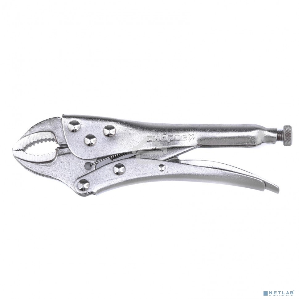 Зажим СИБРТЕХ ручной, полукруглый захват, 180 мм 18421