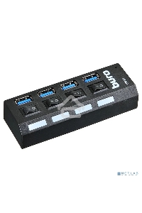 Разветвитель USB 3.0 Buro BU-HUB4-U3.0-L 4порт. черный