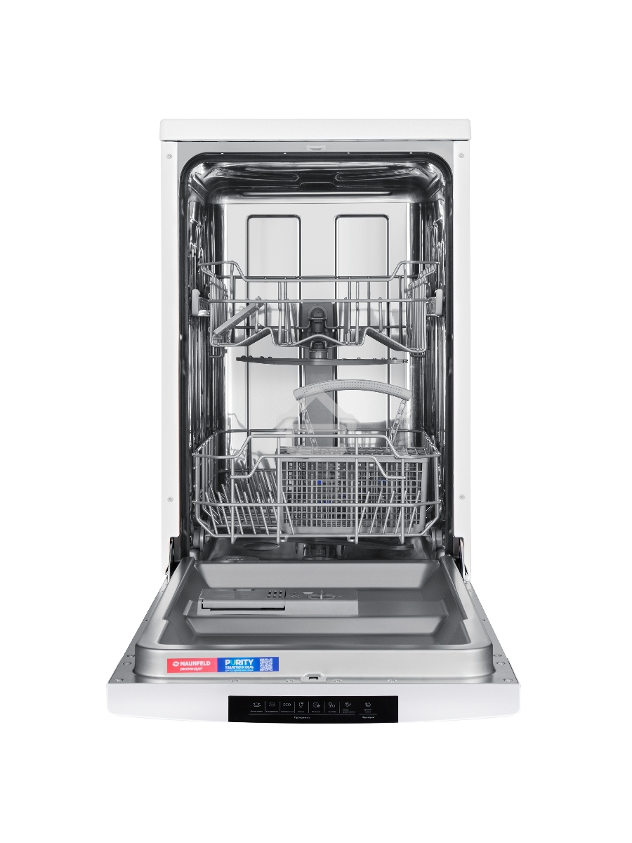 Посудомоечная машина Maunfeld MWF45220W, белый, 44.8 см, 10 компл., 49 дБ, класс A++
