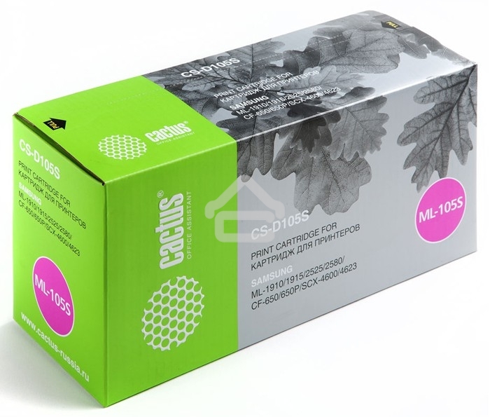 Картридж лазерный Cactus CS-D105S черный (1000 стр.) для Samsung ML-1910/1915/2525/2580/SCX-4600/4623/SF-650