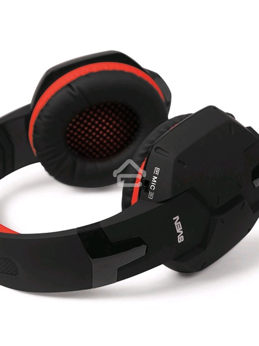 Игровые стереонаушники с микрофоном SVEN AP-G988MV, черный-красный Игровые стереонаушники с микрофоном SVEN AP-G988MV, черный-красный