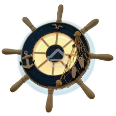 Светильник Hiper настенно-потолочный Штурвал LED 14Вт белый/голубой H062-1