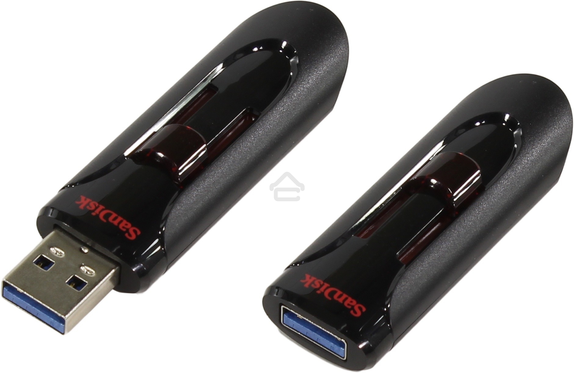 Флешка USB R/W R/W Sandisk 128Gb Cruzer Glide SDCZ600-128G-G35 USB3.0 черный/красный