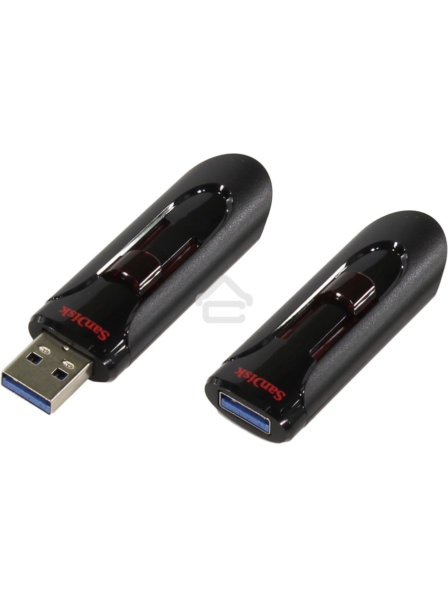 Флеш диск Sandisk 128Gb Cruzer Glide SDCZ600-128G-G35 USB3.0 черный/красный