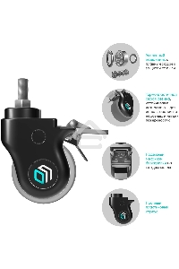 Комплект колес увеличенного диаметра ONKRON AWL-75B, черный