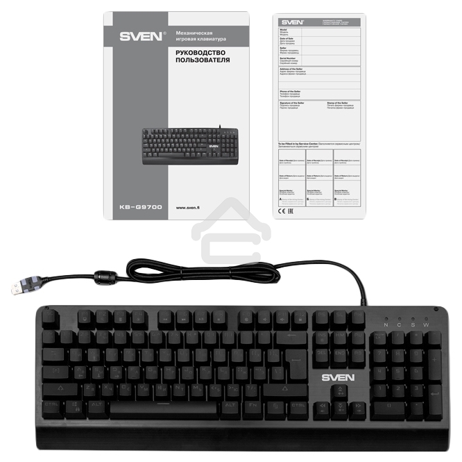 Клавиатура проводная механическая игровая клавиатура SVEN KB-G9700 черный