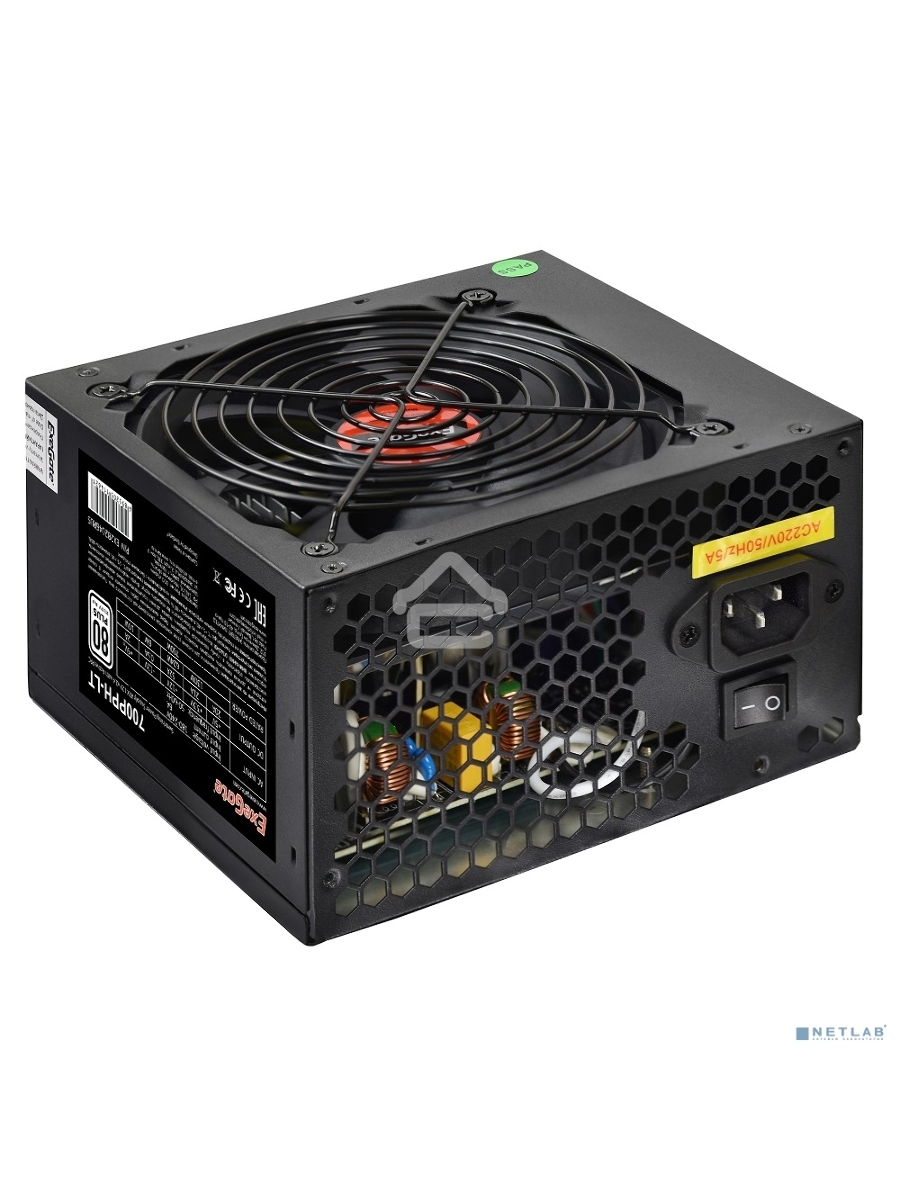 Блок питания Exegate 700PPH-LT-S-OEM (EX282048RUS-S-OEM), 700Вт, 80 PLUS, 120мм, черный
