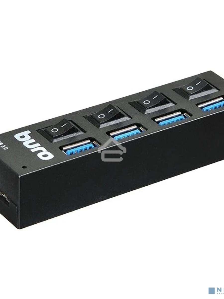 Разветвитель USB 3.0 Buro BU-HUB4-U3.0-L 4порт. черный