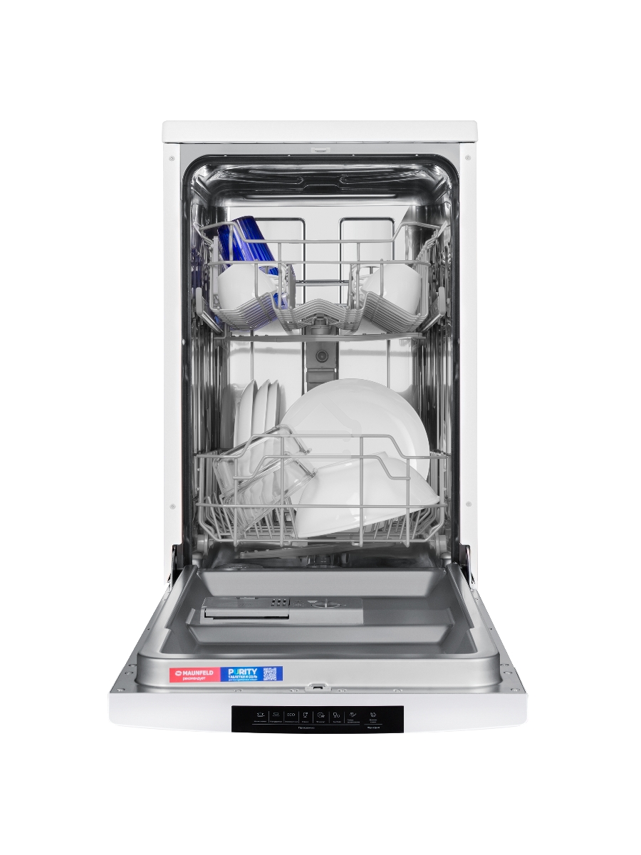 Посудомоечная машина Maunfeld MWF45220W, белый, 44.8 см, 10 компл., 49 дБ, класс A++