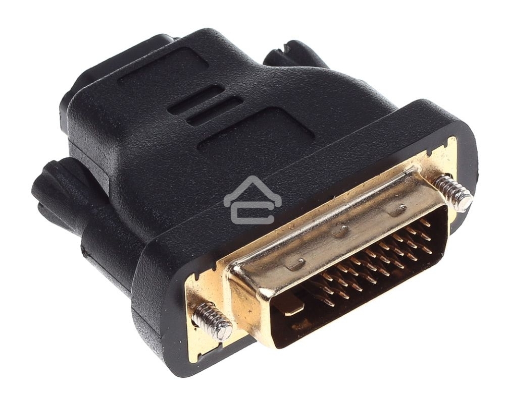 Адаптер Buro DVI-D(m)/HDMI (f) Позолоченные контакты черный