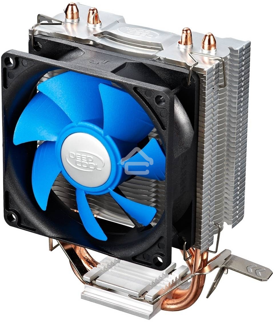 Кулер для процессора DEEPCOOL ICE EDGE MINI FS V2.0 синий, 80 мм, алюминий/медь, 2200 об/мин, 24.7 дБ, 3 pin, 100 Вт, 112 мм