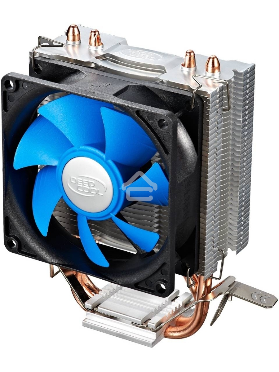 Кулер для процессора DEEPCOOL ICE EDGE MINI FS V2.0 синий, 80 мм, алюминий/медь, 2200 об/мин, 24.7 дБ, 3 pin, 100 Вт, 112 мм
