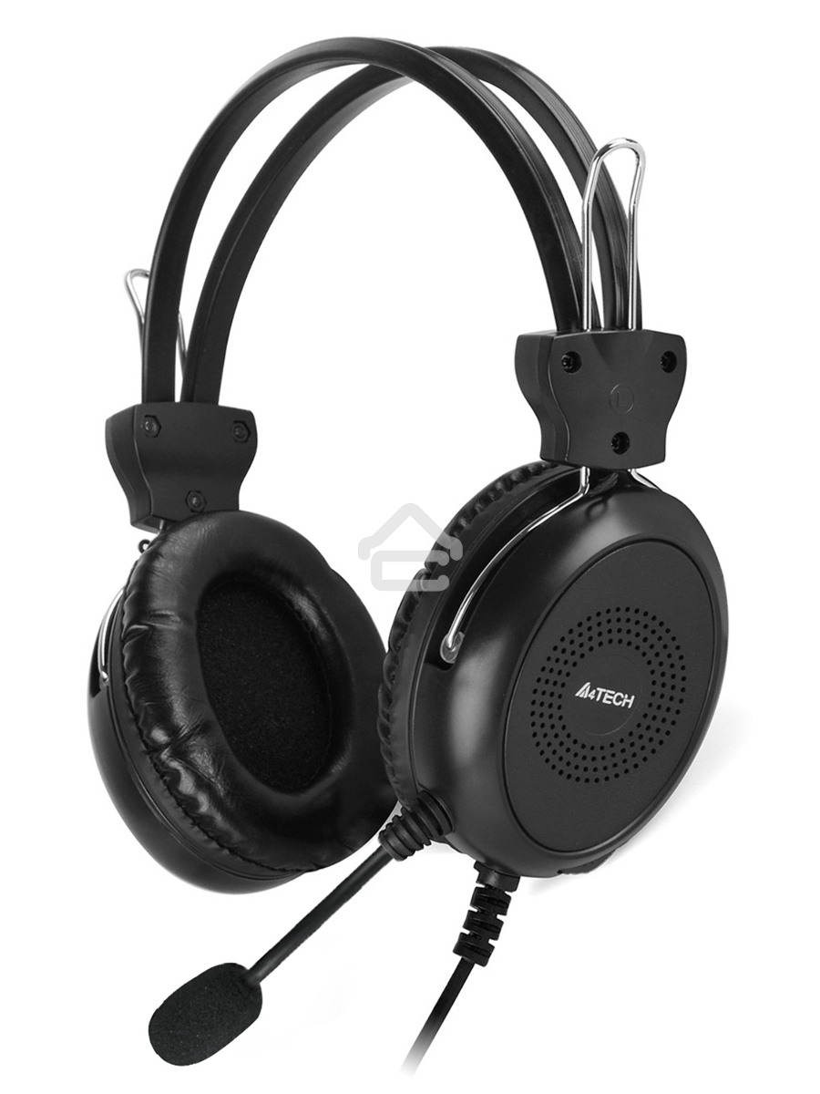 Наушники с микрофоном A4Tech HU-30 черный 2м накладные USB оголовье