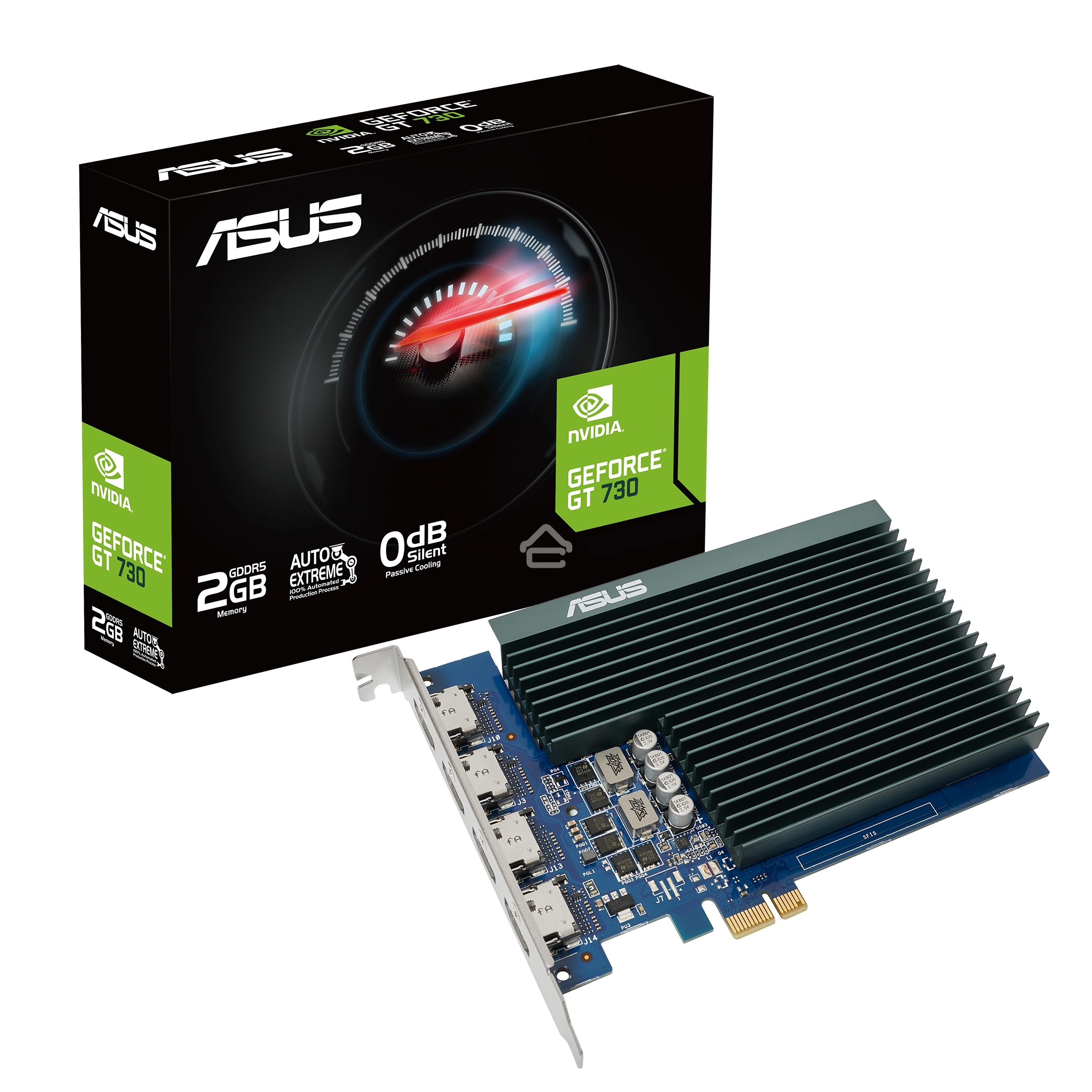 Видеокарта Asus GT730-4H-SL-2GD5 NVIDIA GeForce GT 730 2Gb GDDR5 902/5010 HDMIx4 HDCP Ret