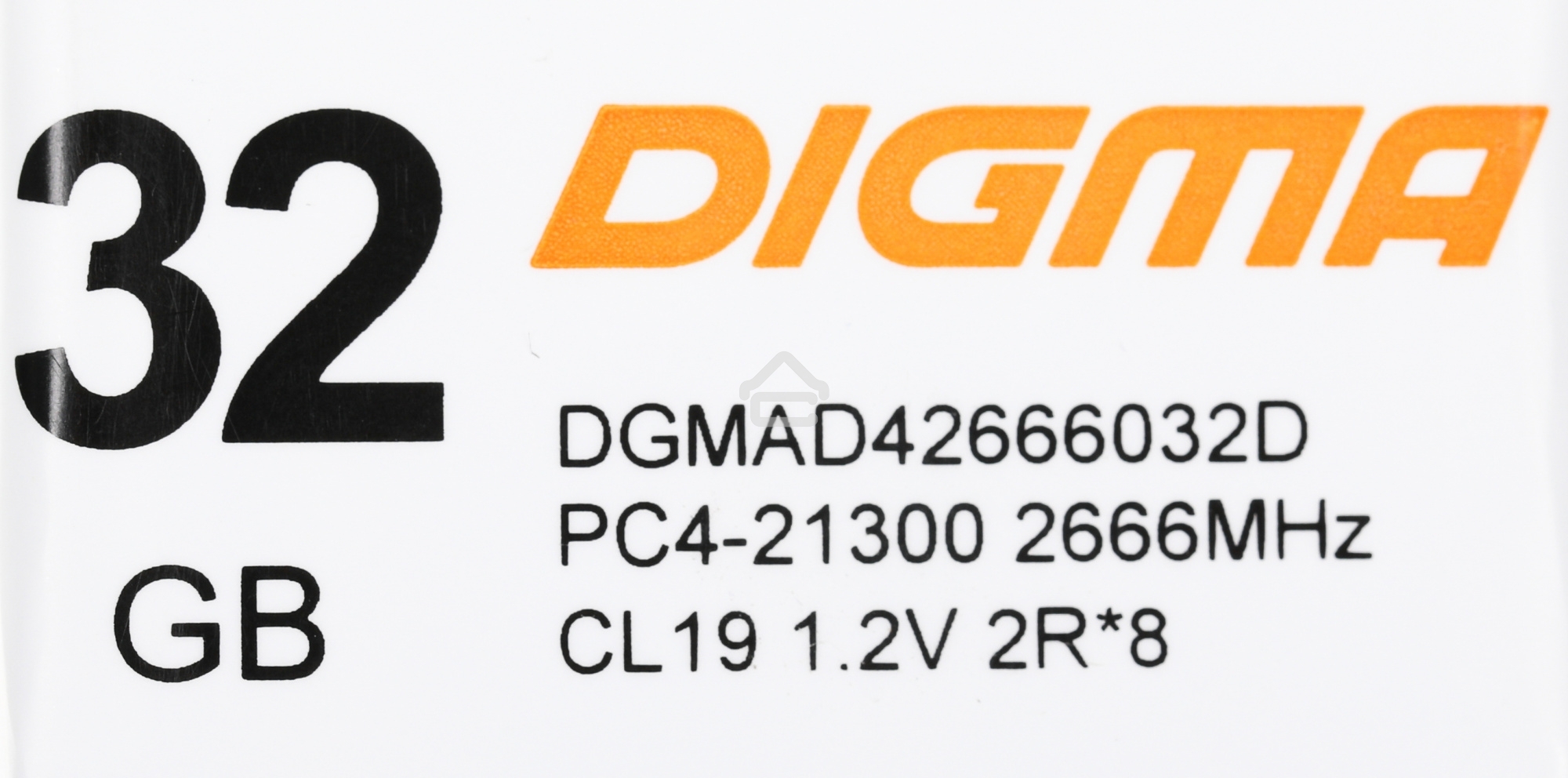 Оперативная память Digma, DDR4, 32GB (1x32 GB), 2666 MHz, CL19, DIMM