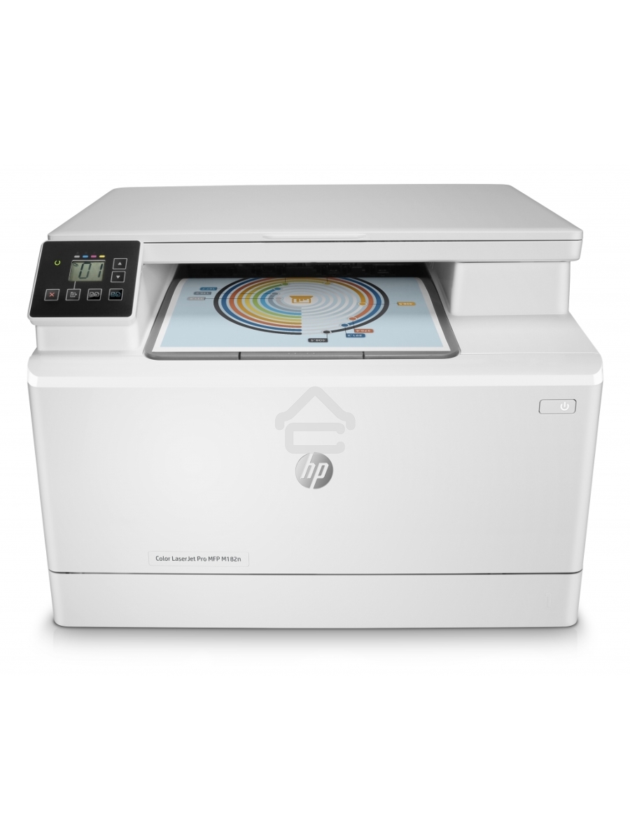 МФУ лазерный HP Color LaserJet Pro MFP M182n (7KW54A), A4, цветной, печ. до 16 стр/мин., 600 x 600 dpi (печать) 1200x1200dpi (скан.), USB, RJ-45, Air Print, Mopria