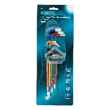 Набор ключей Gross 16400 имбусовых hex 1.5–10мм s2 9шт магнит экстра-длин. с шаром хром/краска