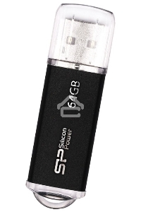 Флеш диск Silicon Power USB Drive 64Gb Ultima II SP064GBUF2M01V1K {USB2.0, Black}