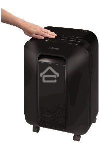 Шредер Fellowes PowerShred LX200 черный (секр.P-4)/перекрестный/12лист./22лтр./скрепки/скобы/пл.карты