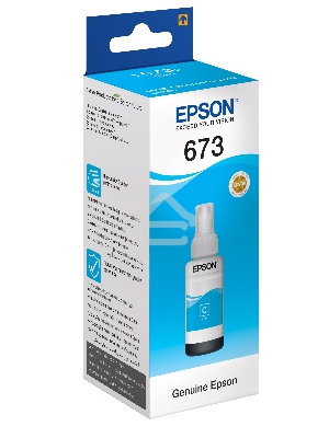 Чернила Epson 673 C13T673298 (аналог C13T67324A) голубой 70мл для Epson L800/L810/L850/L1800