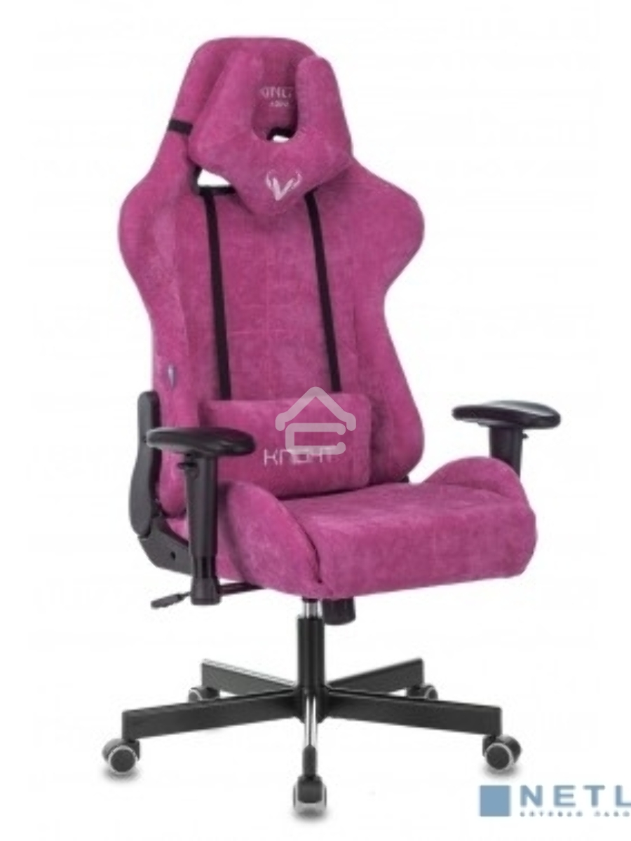 Кресло игровое Бюрократ VIKING KNIGHT LT15 FABRIC малиновый крестовина металл/пластик