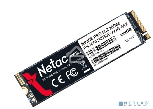 Накопитель SSD Netac N930E Pro, 256Gb, PCIe 3.1 x4, M.2 2280, NVMe, R/W 2040/1270