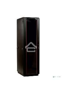 Шкаф телекоммуникационный напольный 42U (800x800) дверь стекло, цвет черный